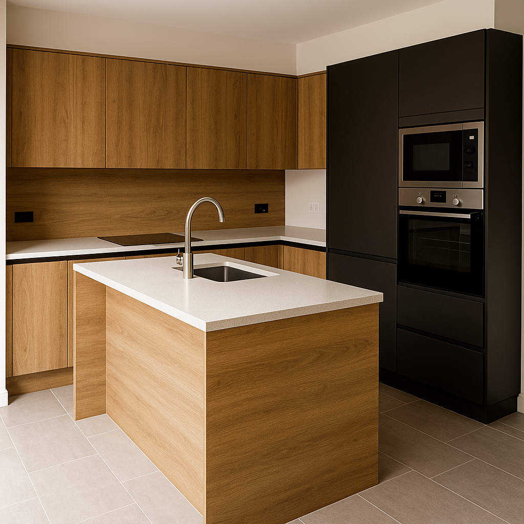 💡 Licht en fris! Deze grijze keuken is het perfecte voorbeeld van Scandinavisch design. #scandinaviandesign #kitcheninspo